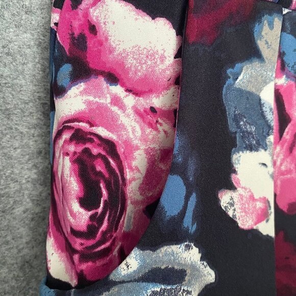 Trixxi V Neck Fit & Flare Floral Pleated Skirt Dress - Picture 6 of 15